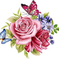 Схема вышивки «Цветы»