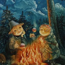 Схема вышивки «у костра»