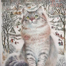 Схема вышивки «Gato.»