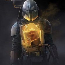 Схема вышивки «Мандалорец»