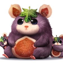 Схема вышивки «Зверек с инжиром»