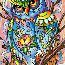 Схема вышивки «сова»