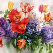 Схема вышивки «Весенний букет»