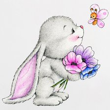 Схема вышивки «Зайка»