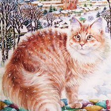 Схема вышивки «Gato.»