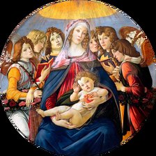 Схема вышивки «Мадонна с гранатом Ботичелли»