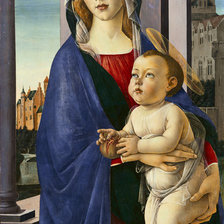 Схема вышивки «Ботичелли Мадонна с младенцем»