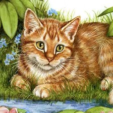 Схема вышивки «Gato.»