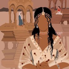 Схема вышивки «mujer hindu»