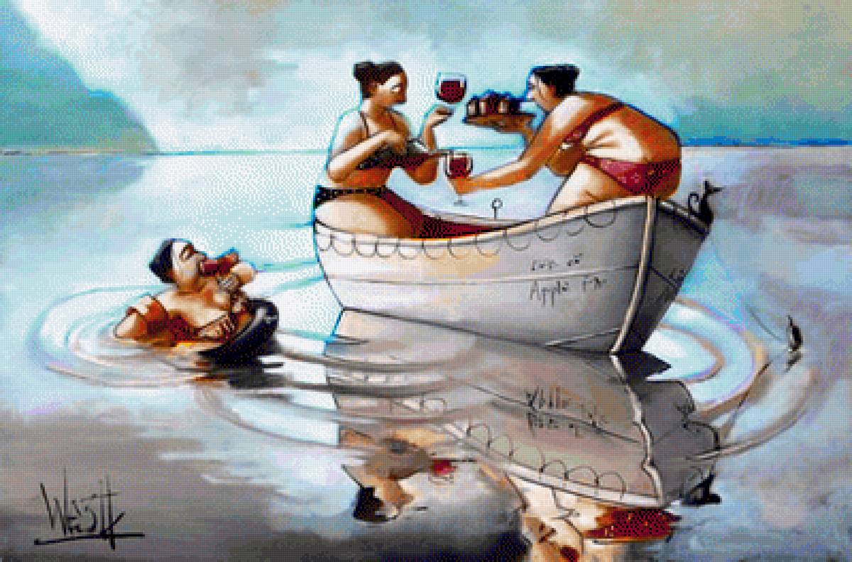 mujeres bebiendo vino - предпросмотр