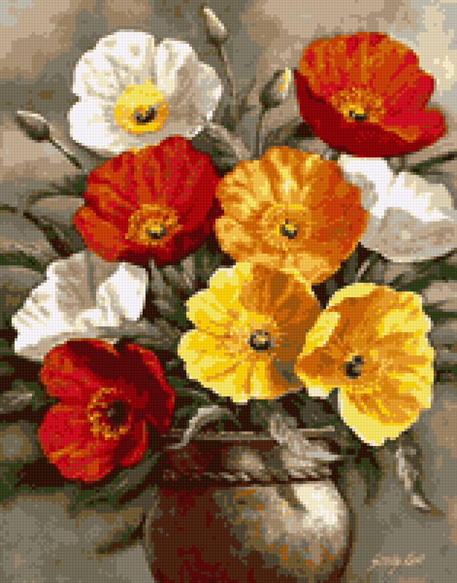 распустившиеся тюльпаны - букет - предпросмотр