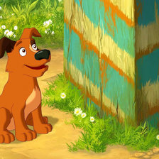 Схема вышивки «Щенок»