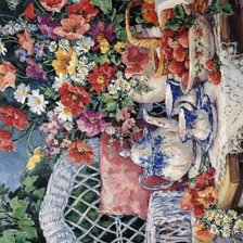 Схема вышивки «БАРБАРА МОК. ПОСИДИМ В САДУ»