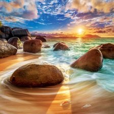 Схема вышивки «Восход солнца над морем»