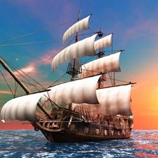 Схема вышивки «Корабль»