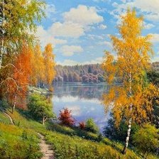 Схема вышивки «пейзаж»