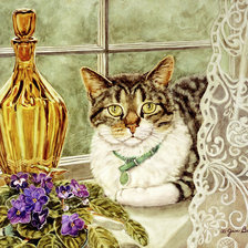 Схема вышивки «Кот»