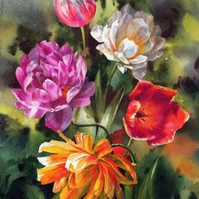 Схема вышивки «Цветы»