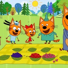 Схема вышивки «три кота»