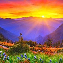 Схема вышивки «Закат»