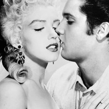 Схема вышивки «marilyn y elvis monocolor»