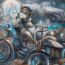 Схема вышивки «котик»