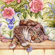 Схема вышивки «Gato.»