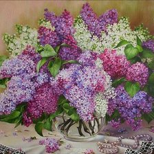 Схема вышивки «Сирень»