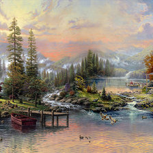 Схема вышивки «пейзаж»