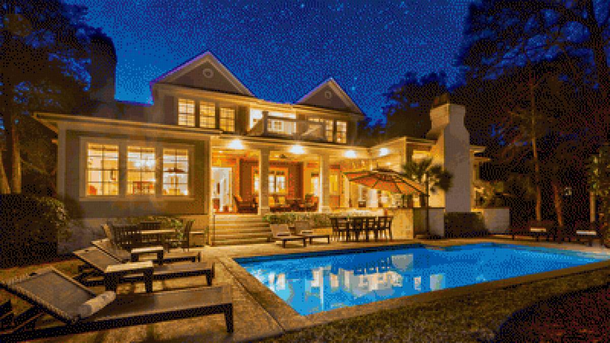 Идеальный дом с открытой дверью - дом мечты, большой красивый дом, красивый дом, идеальный дом - предпросмотр