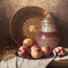 Схема вышивки «кувшин и персики»