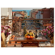 Схема вышивки «Завтрак на балконе»