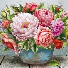 Схема вышивки «Boque de flores.»