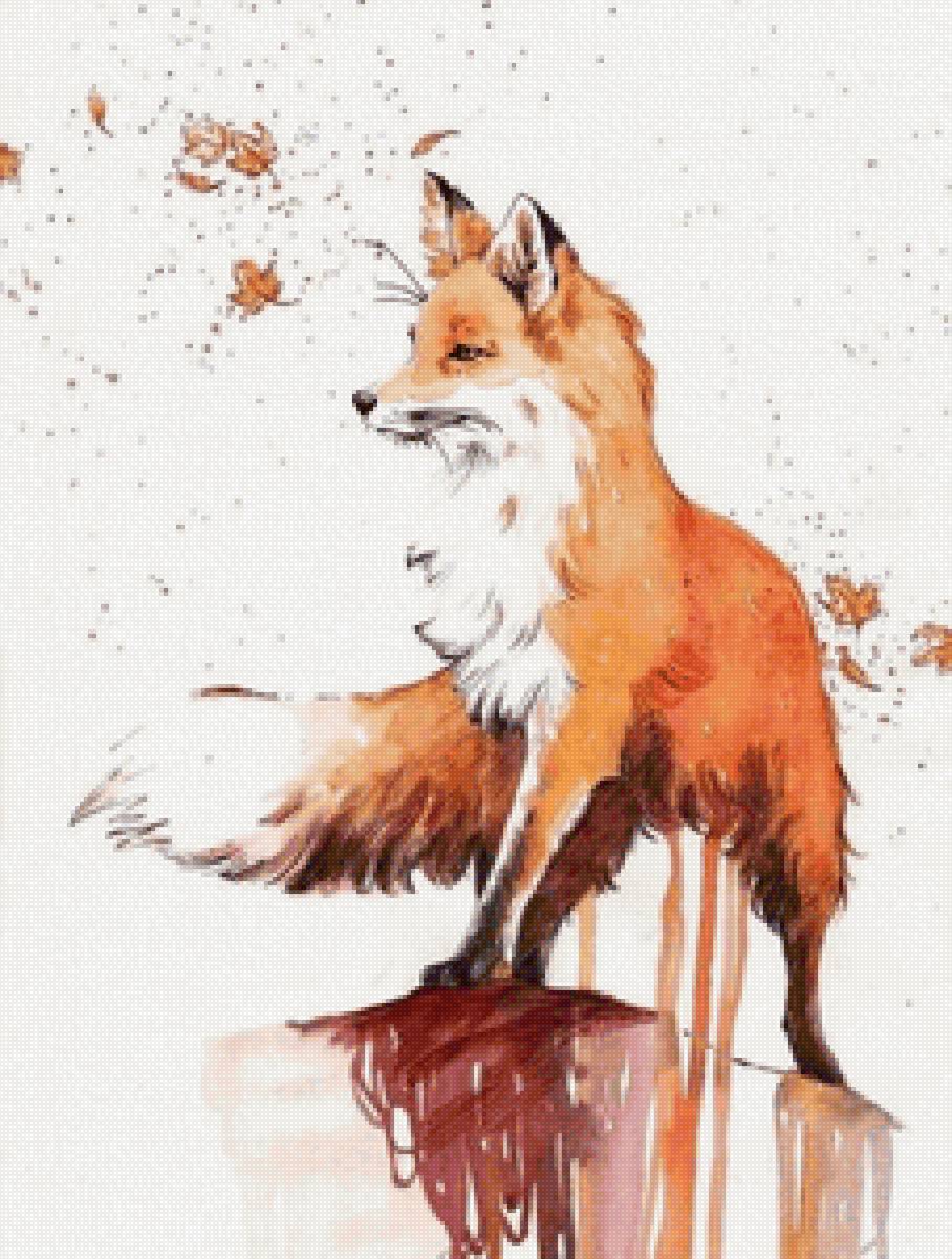 Лиса - осень, лиса, лес, природа - предпросмотр