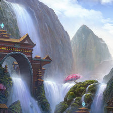 Схема вышивки «Горы»