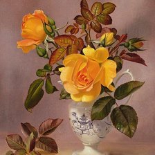 Схема вышивки «Boque de rosas amarelas.»