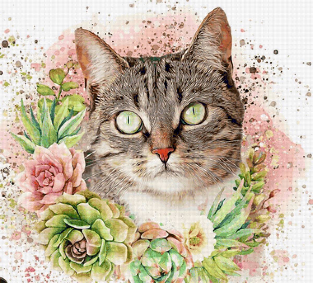 Gato. - animais pintura .ilustração - предпросмотр