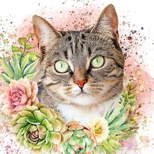 Схема вышивки «Gato.»