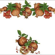 Схема вышивки «Гранаты на рушник»