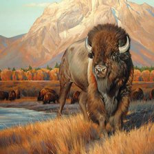 Схема вышивки «бизон»