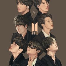 Схема вышивки «Bts»