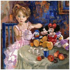 Схема вышивки «чаепитие худ. ирен шери»