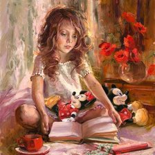 Схема вышивки «чтение»