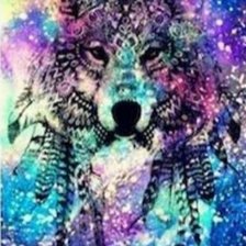 Схема вышивки «Волк»