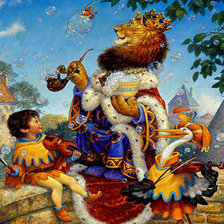 Схема вышивки «СКОТТ ГУСТАФСОН. СТАРЫЙ КОРОЛЬ»