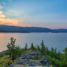 Схема вышивки «Озеро»