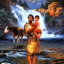 Схема вышивки «у водопада»