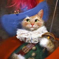 Схема вышивки «el gato con botas»