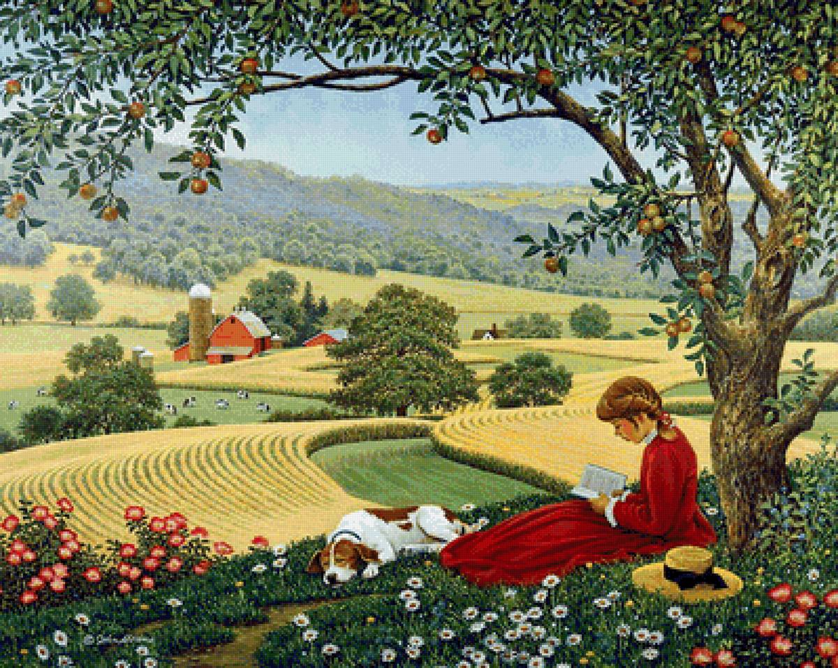 чтение - пейзажи - предпросмотр