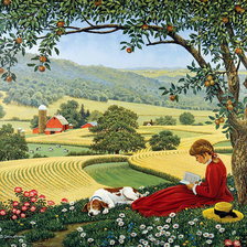 Схема вышивки «чтение»